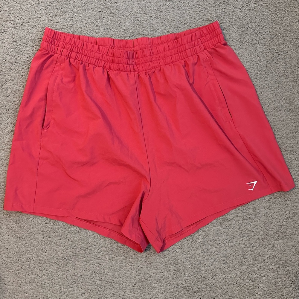 women’s red gymshark shorts